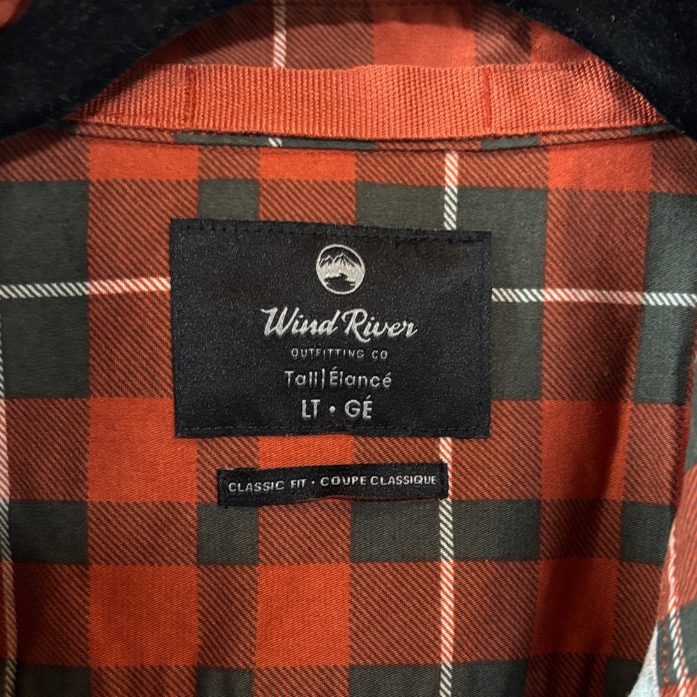 Men's Red and Black Plaid Casual Button Down Shirt - Picture 2 of 4
